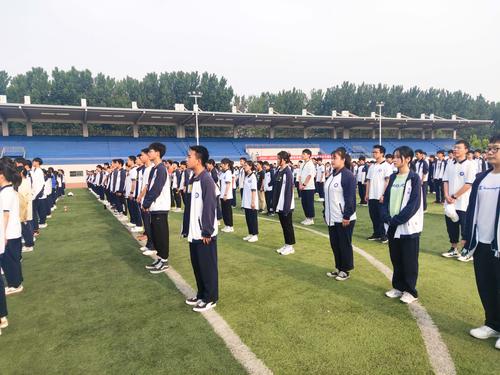 （2）高三学子们面向国旗举行升旗仪式