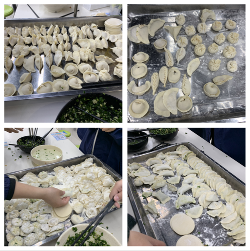 6同学们包出形状各异的饺子 6同学们包出形状各异的饺子