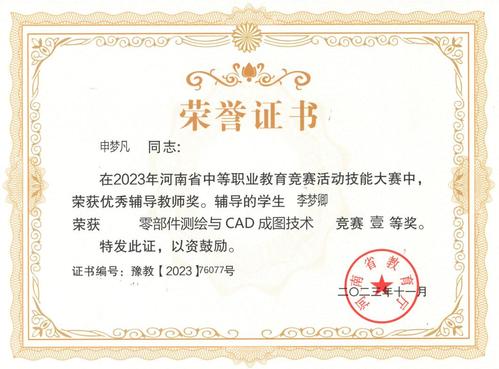 获奖证书1 获奖证书1