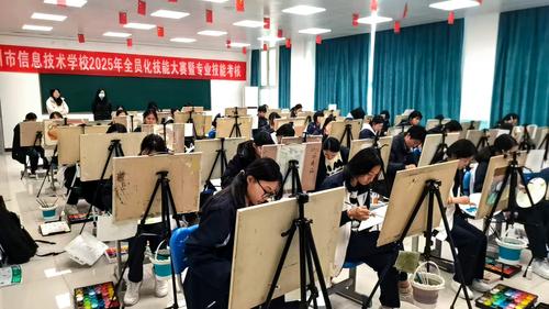 1绘画“色彩”考核现场