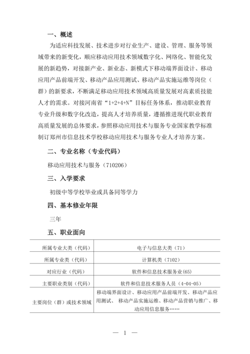 taptap滚球校移动应用技术与服务专业人才培养方案(1)_02